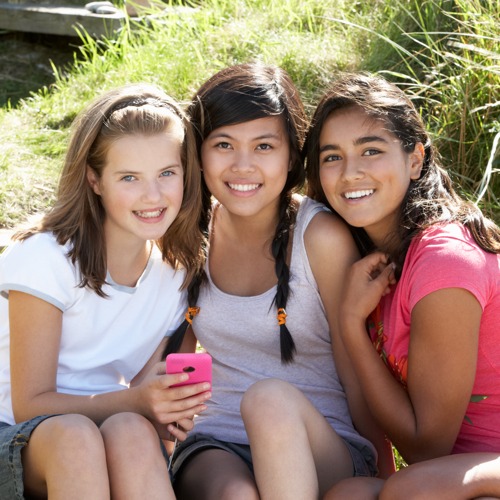 Adolescent Scoliosis Patients - three girls smiling