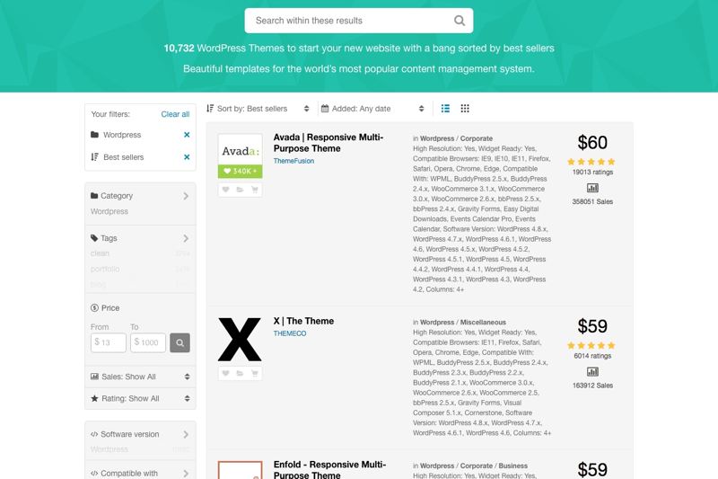 Screenshot of hidden WordPress costs in buying themes