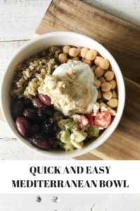 quick and easy mediterranean bowl