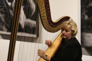 KLF Harpist performing at the GWBC Lace Awards Gala