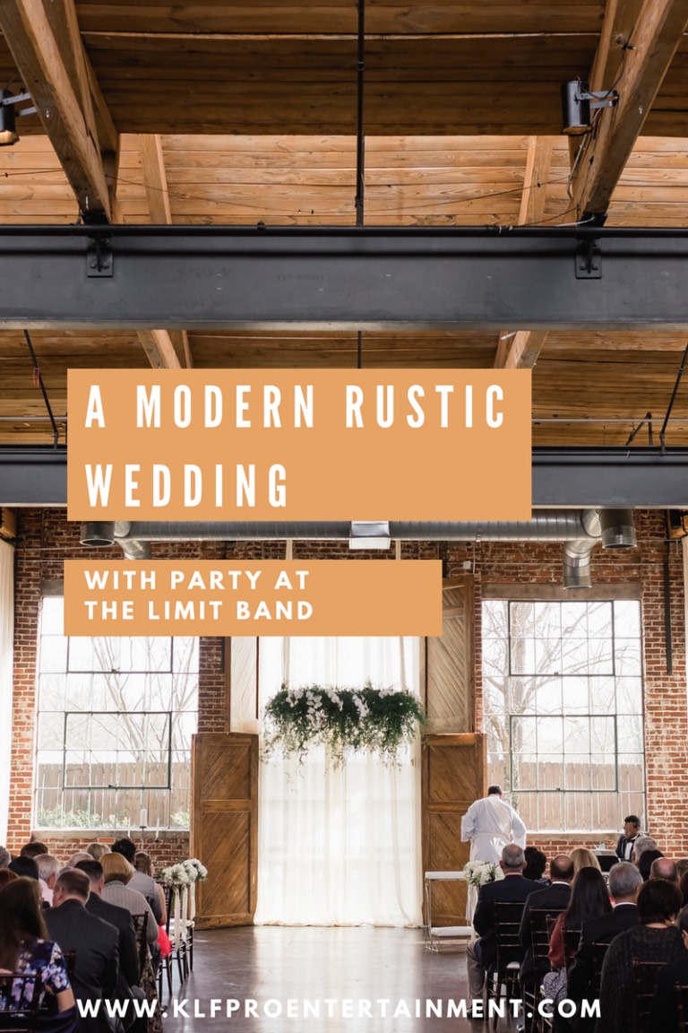 party at the limit band modern rustic wedding