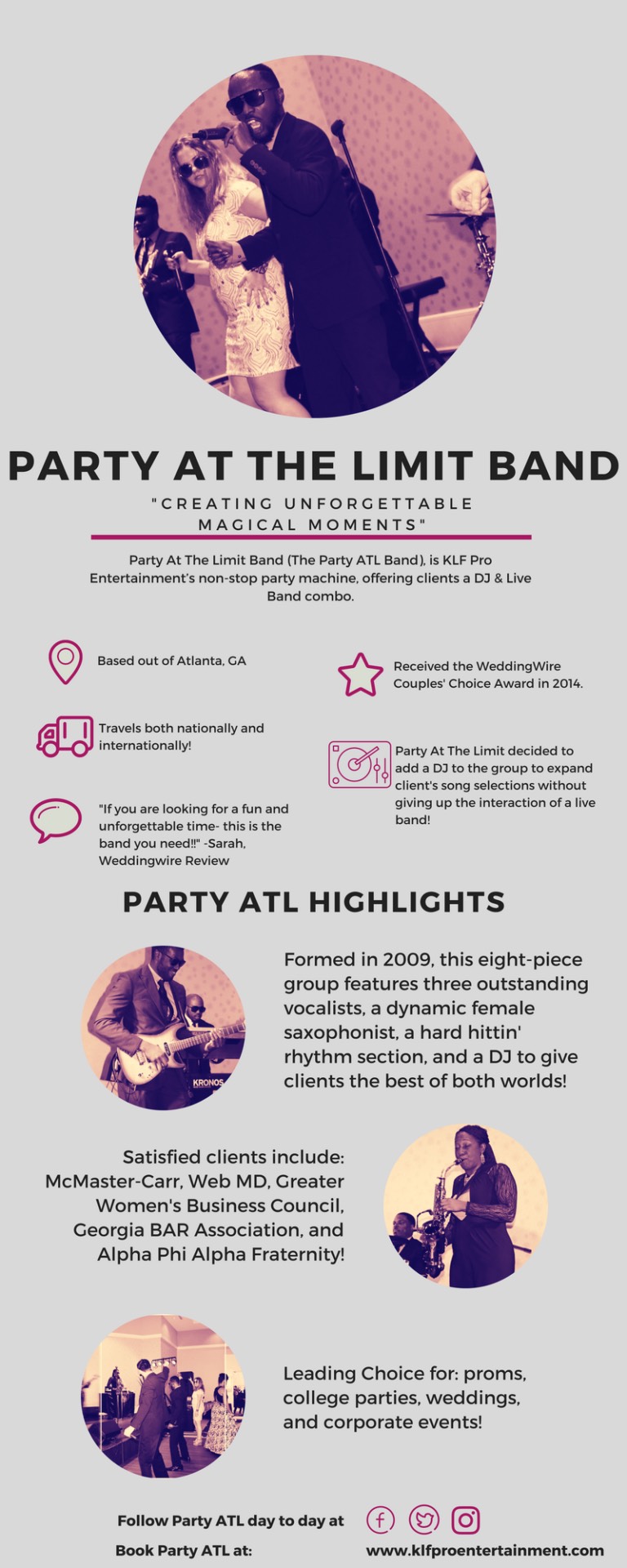 Party at the limit band infographic