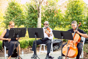 String trio performing Classical Music at a wedding ceremony.