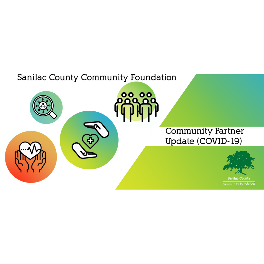 Sanilac County Community Foundation Community Partner Update (Covid-19) banner illustration